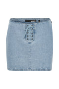 Denim Laced Minikjol - Light Blue Denim