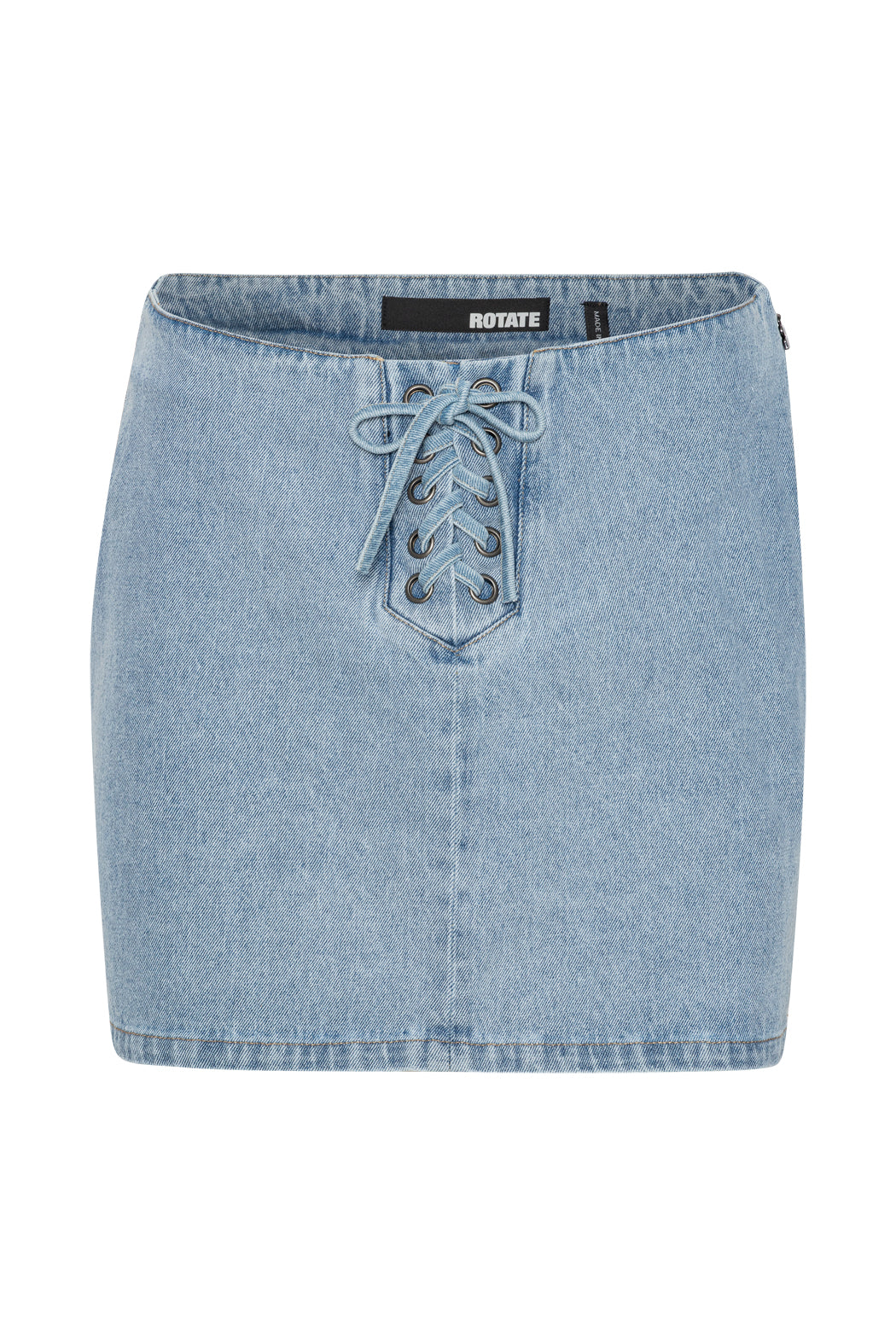 Denim Laced Minikjol - Light Blue Denim