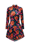 Velvet Mini Ls Dress - Dark Dahlia + Tap Shoe Comb.