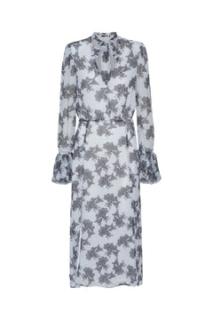 Chiffon Bow Midi Dress - Delicate Lace + Rock Ridge Comb.