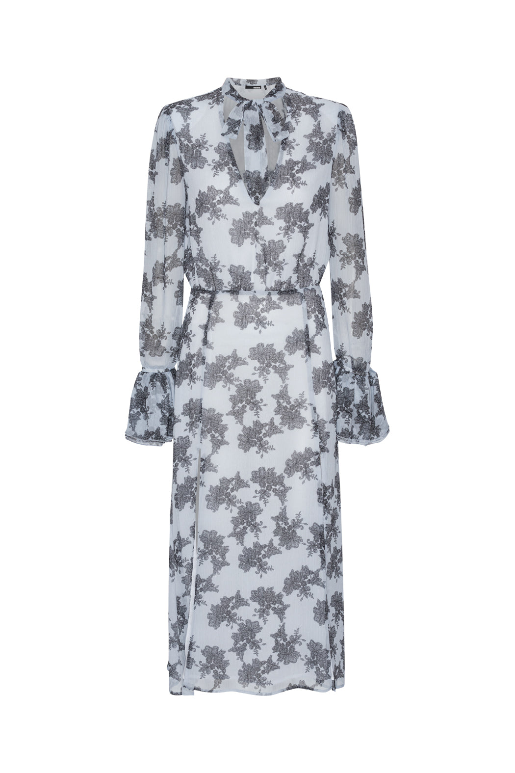 Chiffon Bow Midi Dress