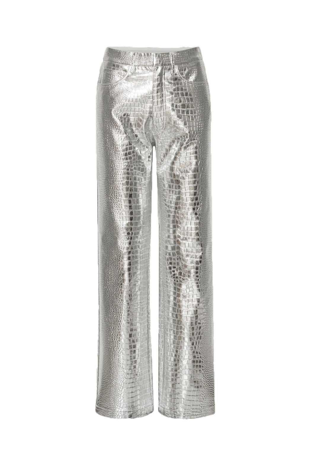 Textured Pants - Silver