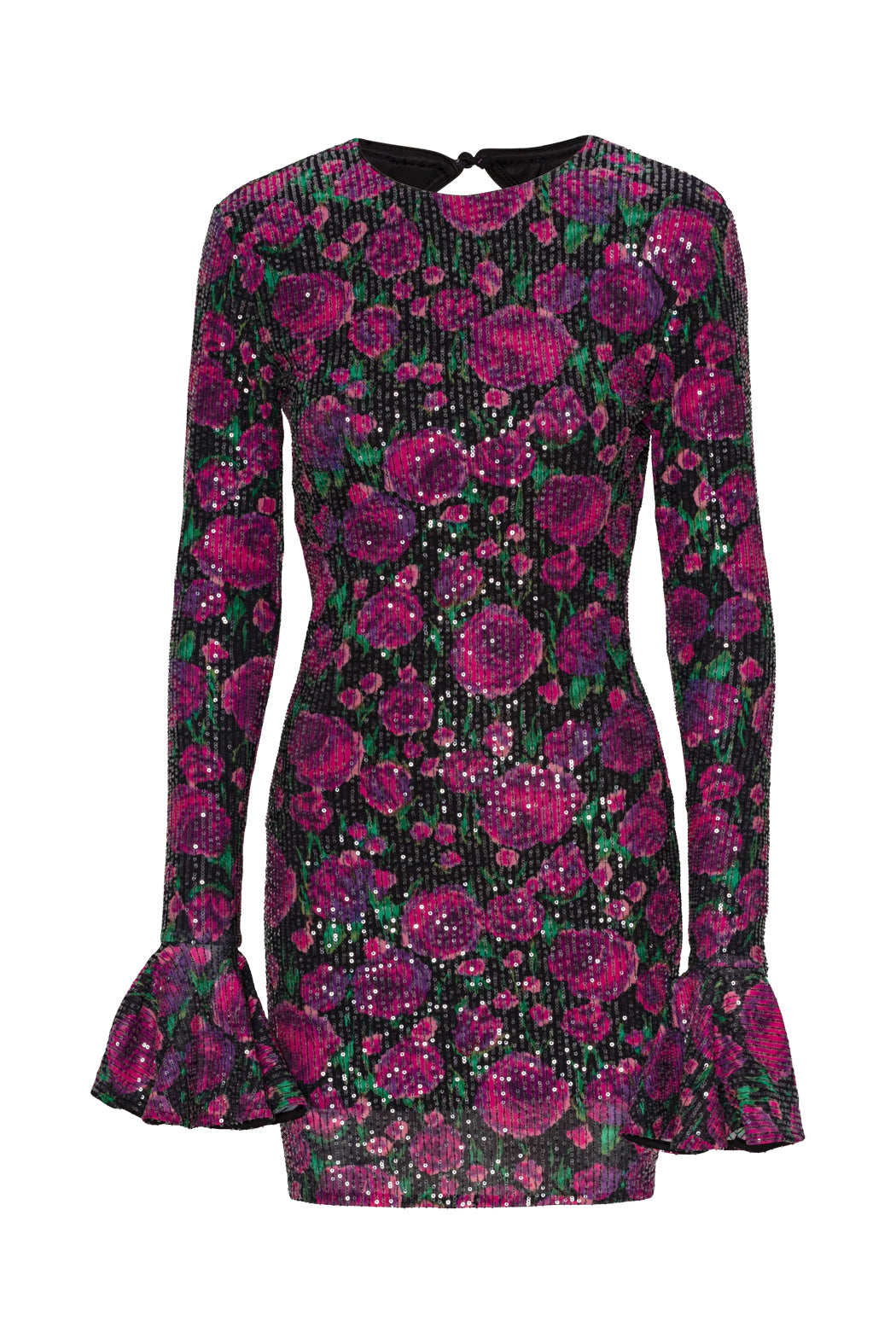 Sequins Open Back Dress - Bold Rose/Tap Shoe