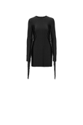 Sequin Fringe Mini Dress - Black