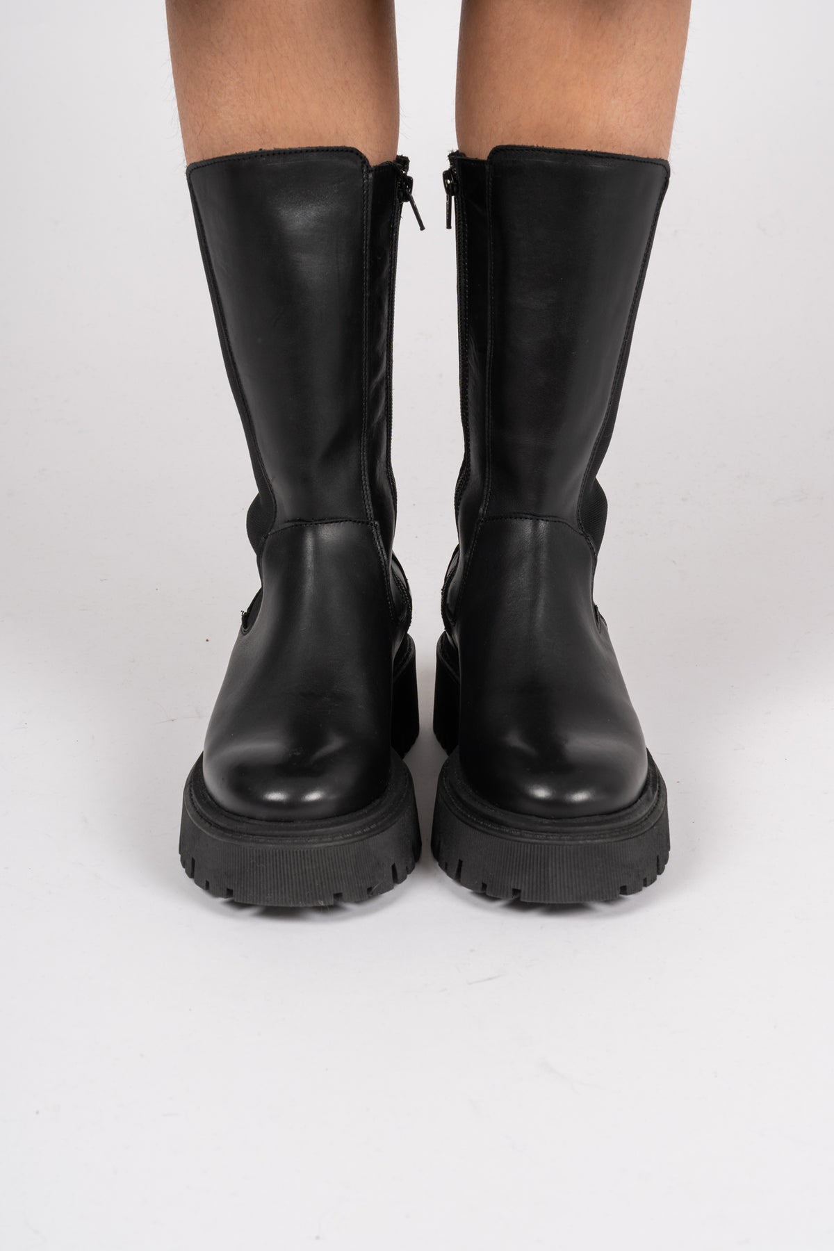 Biagarbi High Chelsea Boot Crust - Black