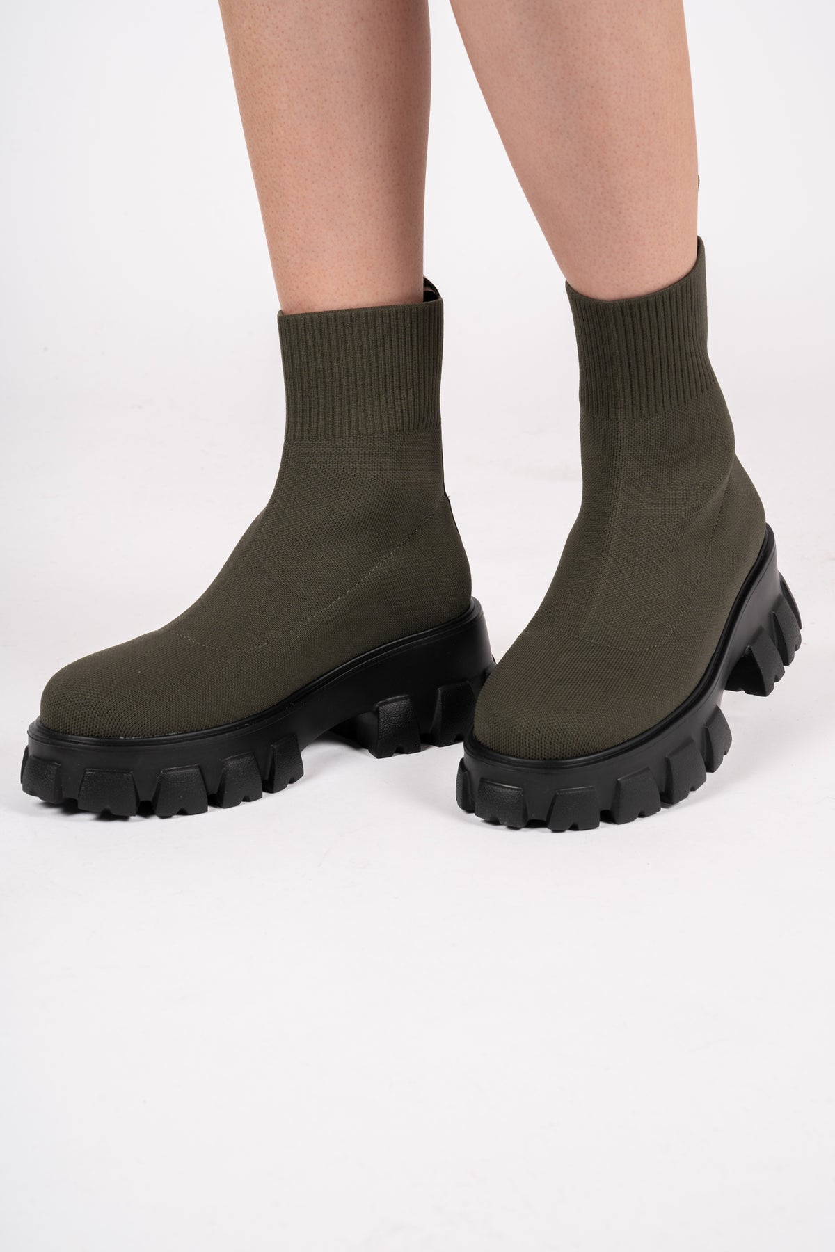 Biaprima Sock Boot Knit - Olive