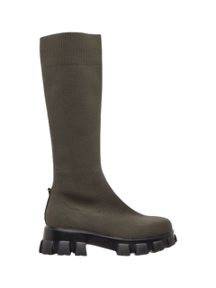 Biaprima Knee High Sock Boot Knit - Olive