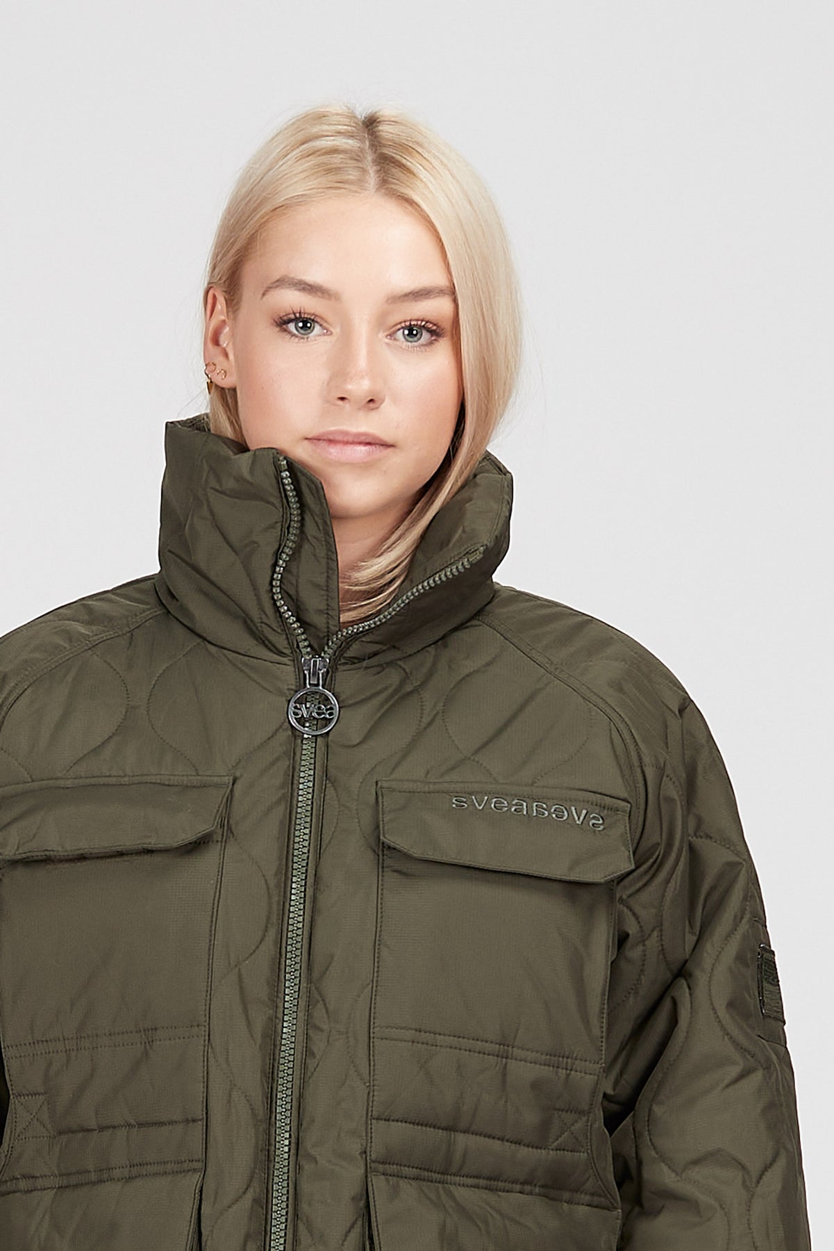 W. Queens Side Slit Jacket - Dark Army