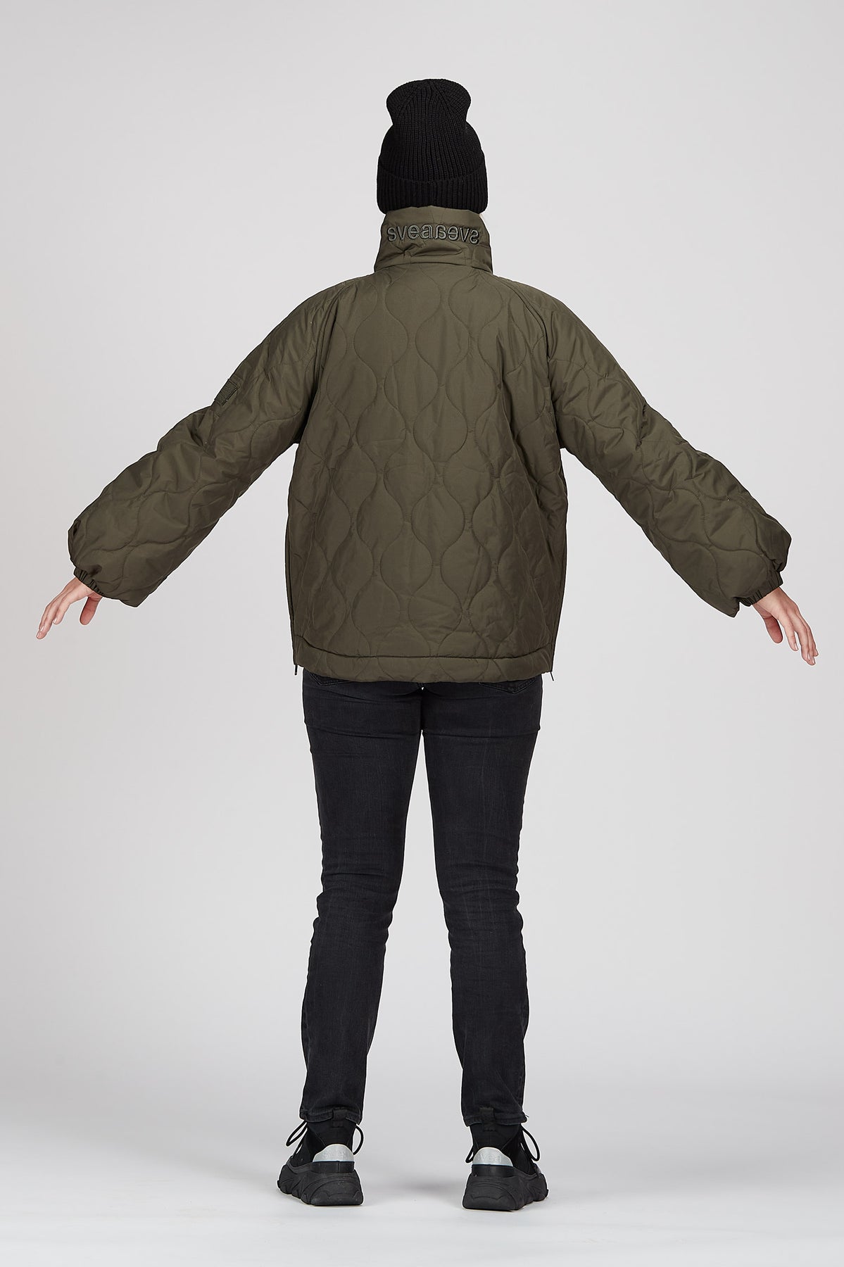 W. Queens Side Slit Jacket - Dark Army