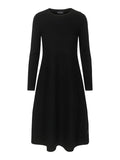 Cecilie Long Merino Dress - Black