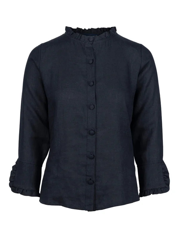 Clarion Linen Shirt - Navy