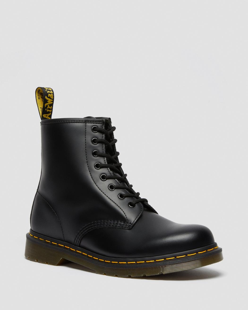 1460 Smooth Leather Lace Up Boots - Black Vintage