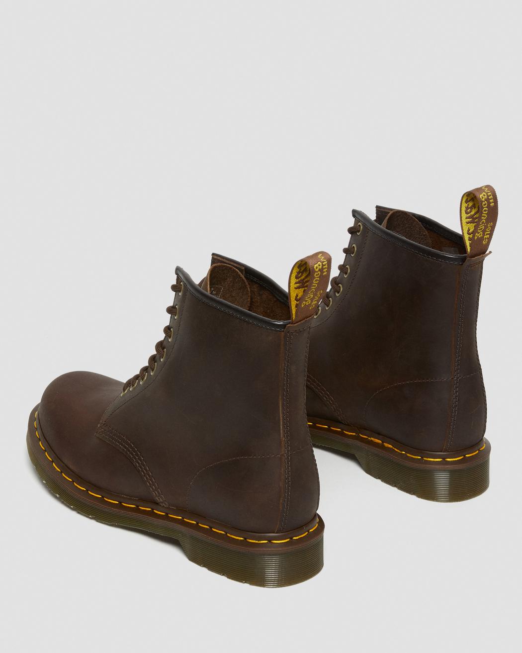 1460 Crazy Horse Leather Lace Up Boots - Dark Brown