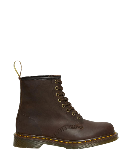 1460 Crazy Horse Leather Lace Up Boots - Dark Brown