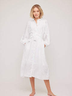 Josefin Linen Dress - White