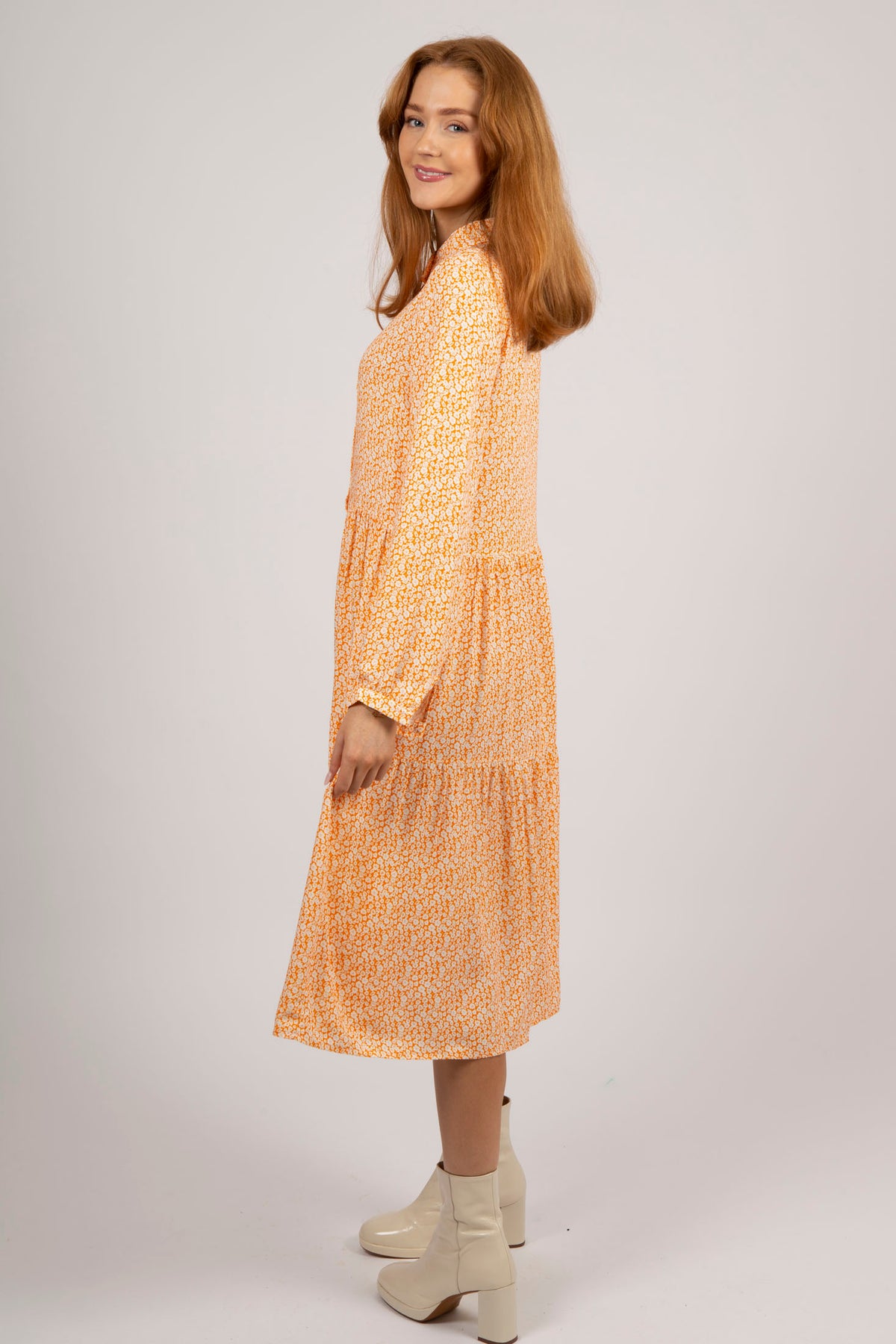 Lipe Summer Dress - Orange Flower