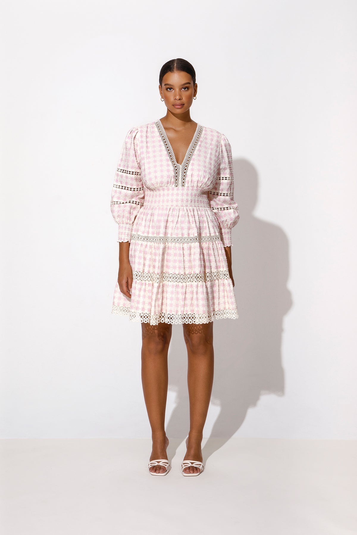 Inez Dress - French Ditsy Pink