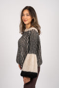 Liana Knit Sweater - Cream/Black