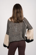 Liana Knit Sweater - Cream/Black