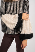 Liana Knit Sweater - Cream/Black