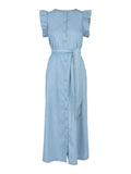Pauline Long Denim Dress - Blue Denim