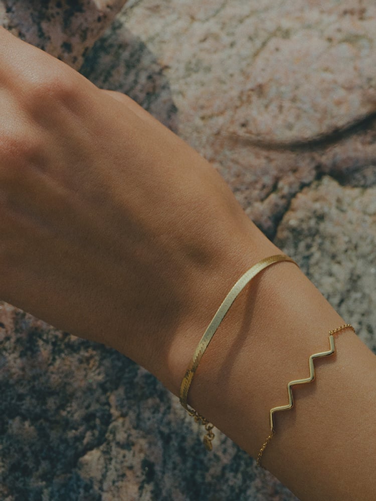 Sentiero Armband (S/M) - Guld