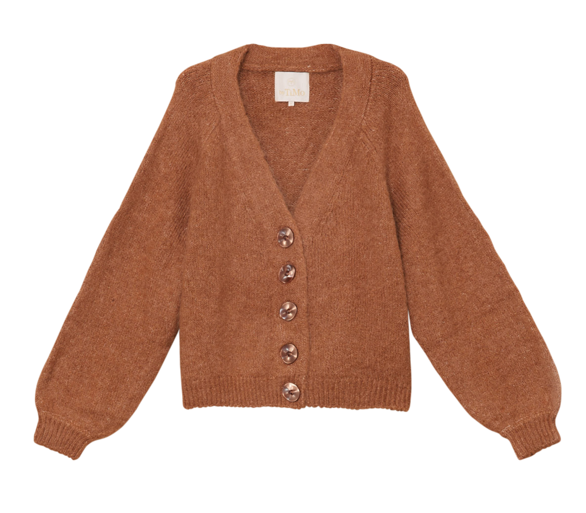Hairy Knit Cardigan - Camel - ByTimo - Gensere - VILLOID.no
