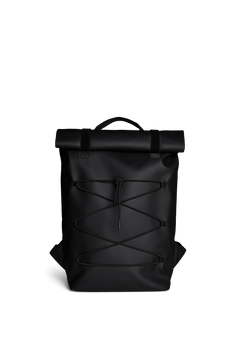 Velcro Rolltop Backpack - Black