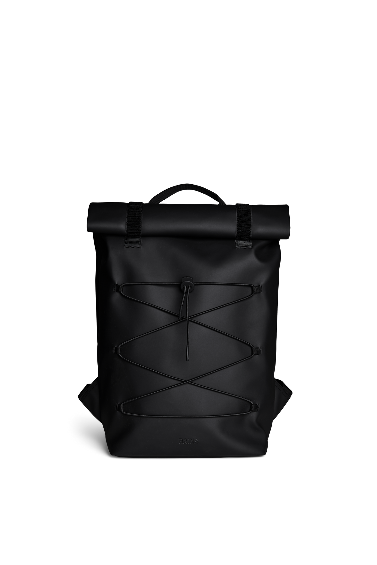 Velcro Rolltop Backpack - Black