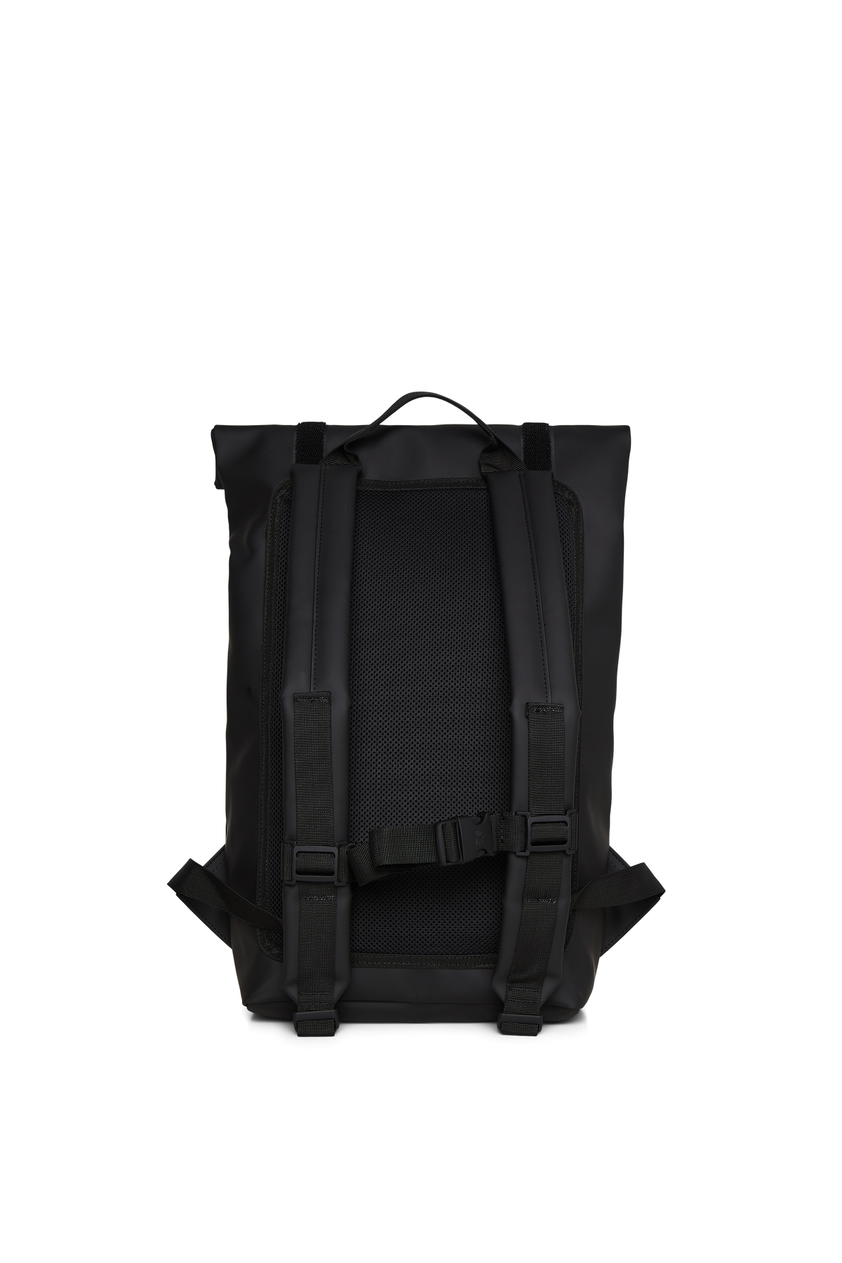 Velcro Rolltop Backpack - Black