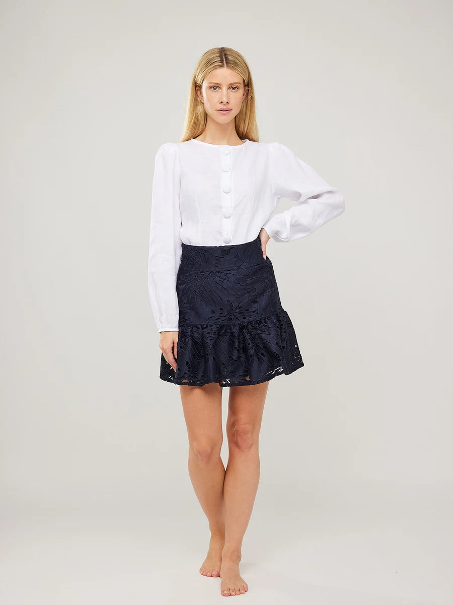 Villie Lace Skirt - Navy