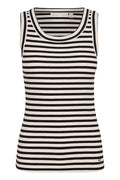 DagnaIW Striped Tank - Black/Whisper White
