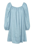 Alma Linen Dress - Dusty Teal