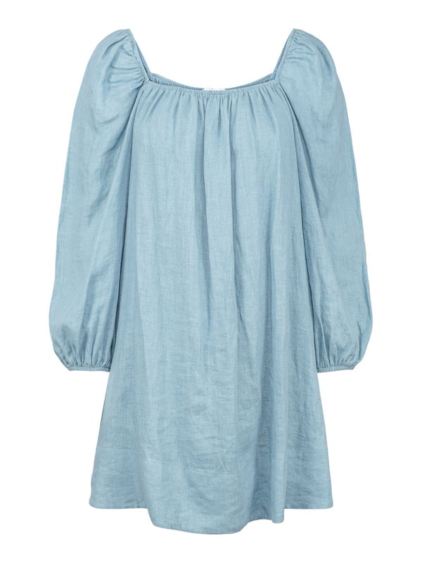 Alma Linen Dress - Dusty Teal