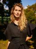 Fia Linen Dress - Black