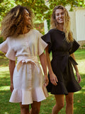 Fia Linen Dress - Black
