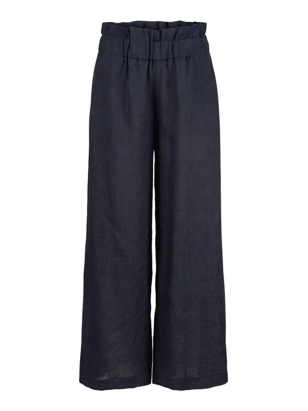 Zoe Linen Pants - Navy