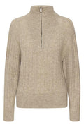 AlphaGZ Zipper Pullover - Warm Sand Melange