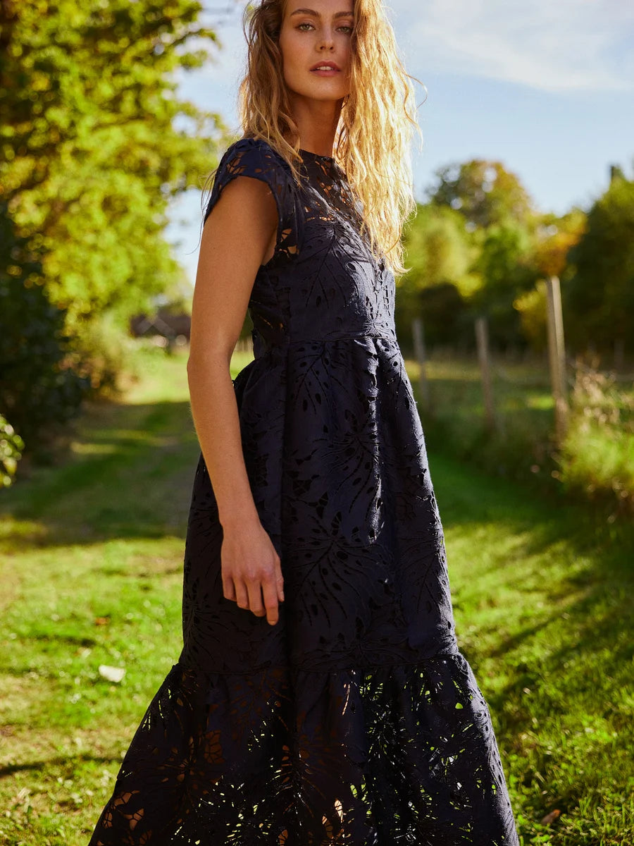 Ruth Lace Dress - Navy