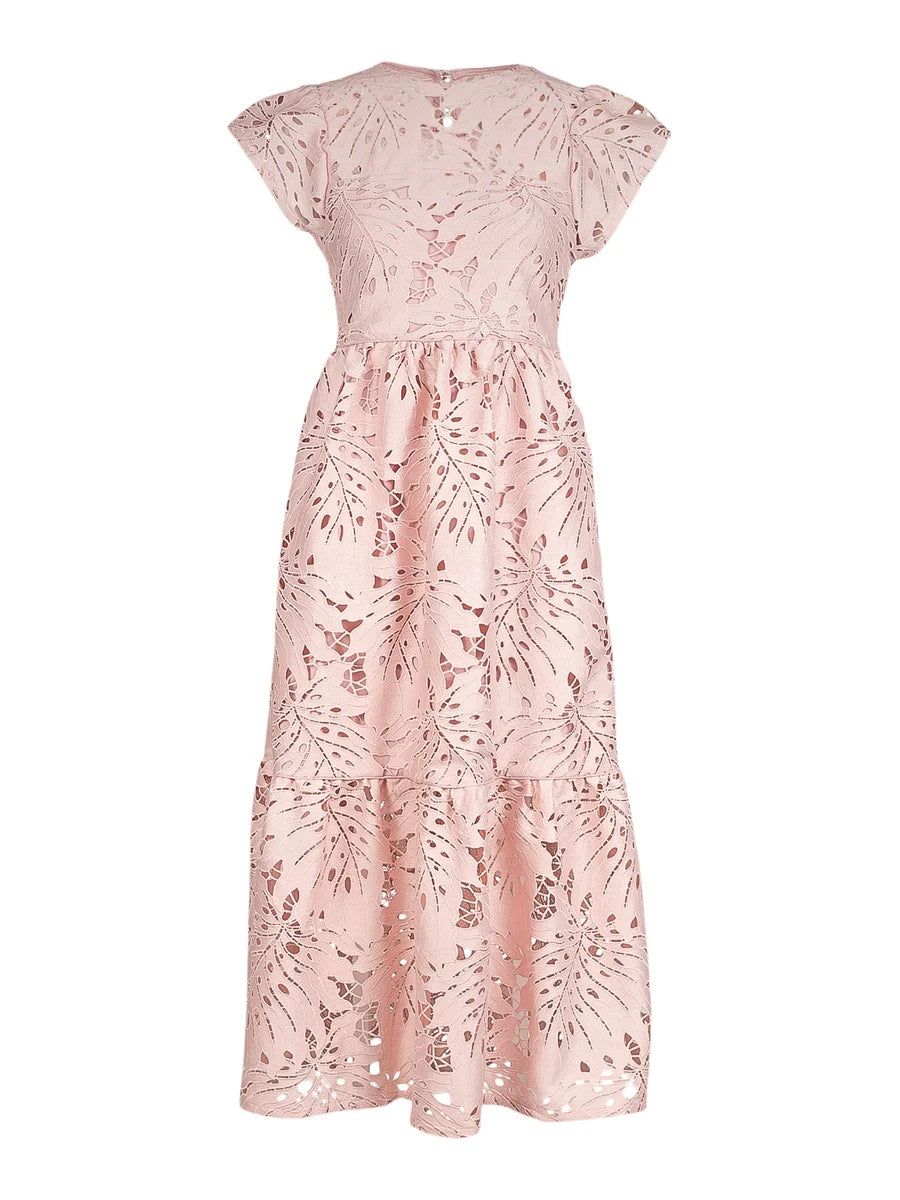 Ruth Lace Dress - Dusty Pink