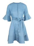 Fia Denim Dress - Blue Denim