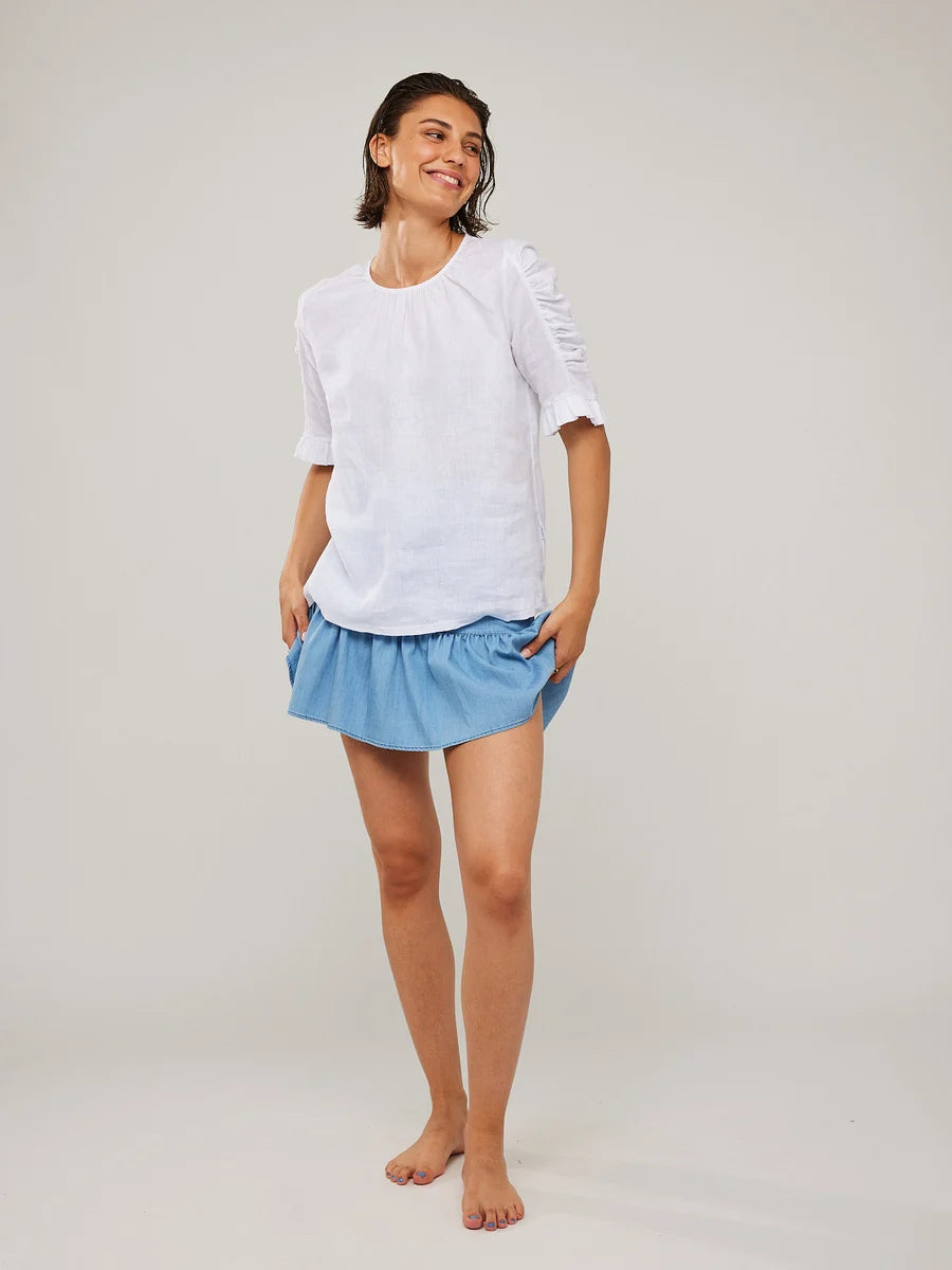 Villie Denim Skirt - Blue Denim