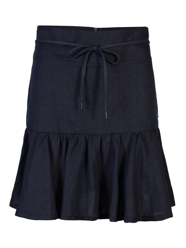 Villie Linen Skirt - Navy