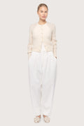Mohair Petit Cardigan - Almond Milk
