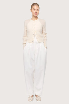 Mohair Petit Cardigan - Almond Milk