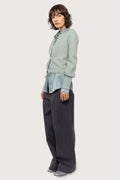 Mohair Petit Cardigan - Feather Green