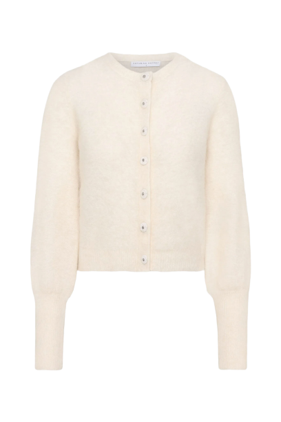 Mohair Petit Cardigan - Almond Milk