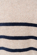 Nevena Stripe Knit Blouse - Sand