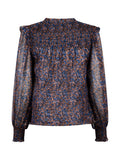 Filja Dark Blossom Blouse - Blue