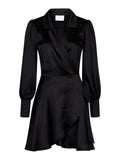 Dawn Satin Dress - Black